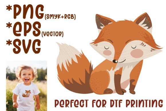 Download Cute Fox DTF Printing PNG SVG EPS - Svg Collection