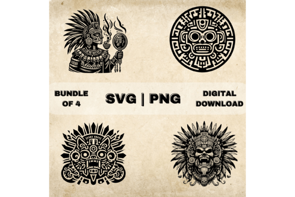 Download Tezcatlipoca SVG Bundle, Aztec God Clipart - Svg Collection
