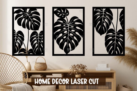 Download Monstera Set Wall Art SVG - Svg Collection