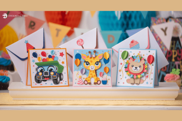 Download Tiny Tots Birthday Pop Up Cards SVG Bundle - Svg Collection