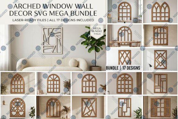 Download Arched Window Wall Decor SVG Mega Bundle - Svg Collection