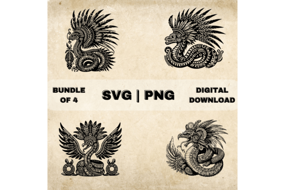 Download Quetzalcoatl SVG Bundle, Aztec God Clipart - Svg Collection