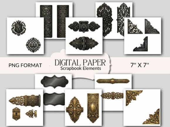 Download Vintage Junk Journal Book Ornate Clipart - Ornate Collection
